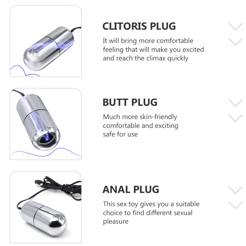 Electric Current Anal Plug Accessory Clitoris Breast Penis Glans Stimulator