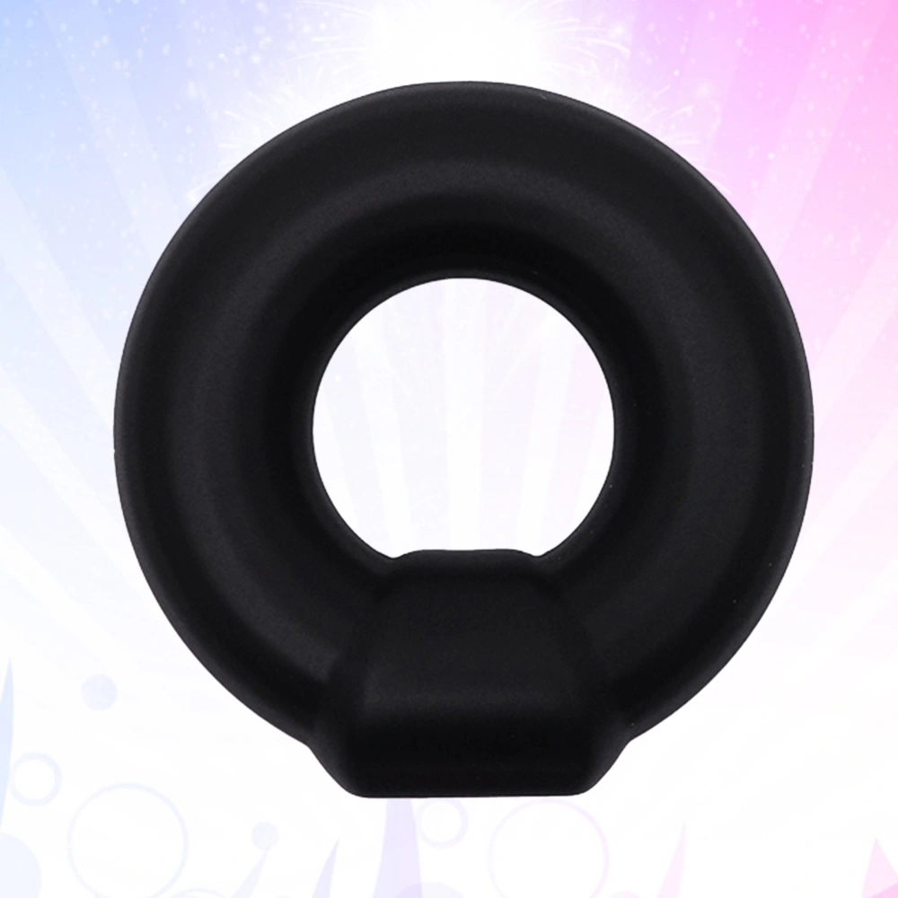 1PC Men Silicone Ring Penile Trainer Masturbating Ring Ejaculation Retarded Ring for Adult (Black)