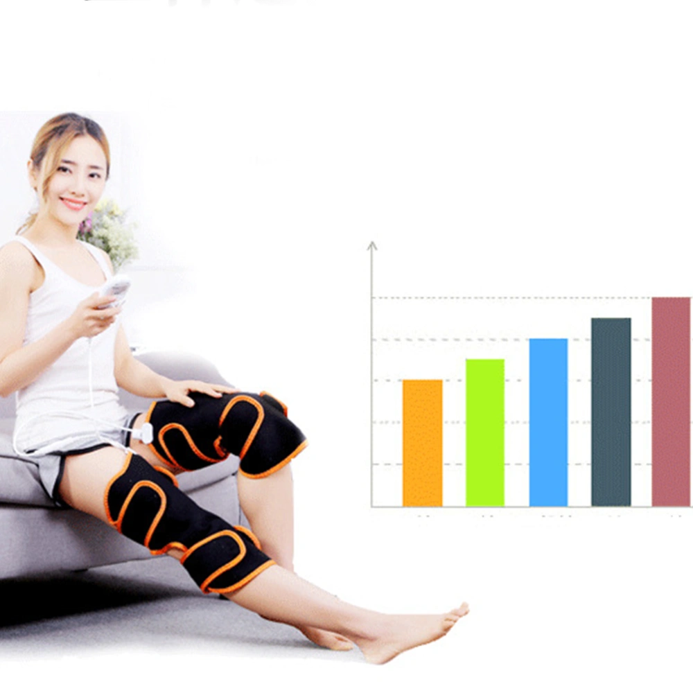 1 Pair Electric Moxibustion Heating Knee Brace Support Hand Control Warm Knee Protector for Massage Therapy