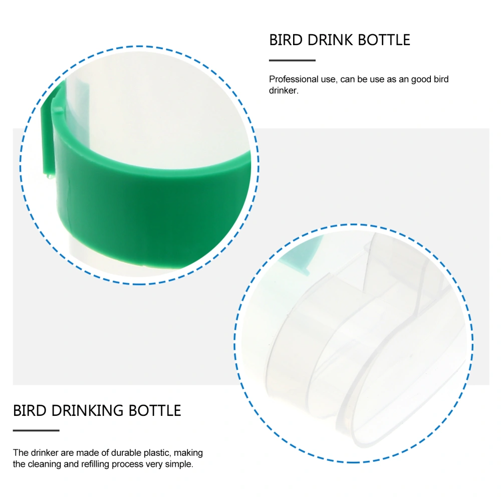 2PCS Plastic Parrot Drinking Bottle Feeder Pet Bird Dual Use Automatic Water Feeder