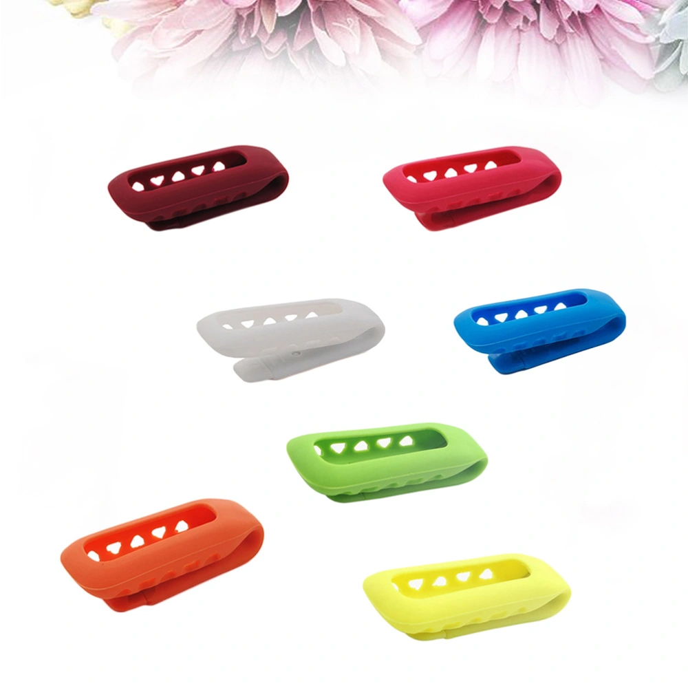 7PC Pedometer Silicone Clips Colorful Wireless Activity Plus Sleep Replacement Clips Holder for Fitbit One