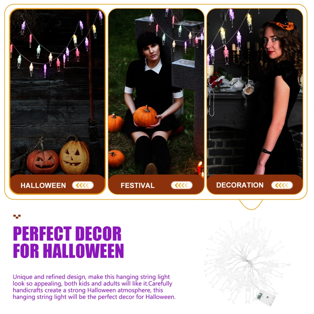 1 Set LED Halloween Themed Lamp String LED Lamp Decor Creepy Lamp Decor Scene Layout