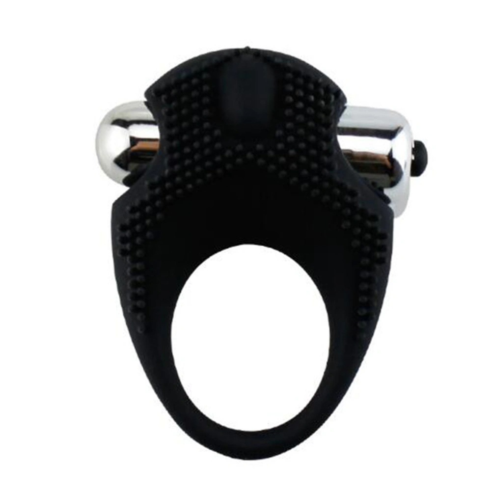 1PC Portable Ring Silicone Penis Ring Ejaculation Retarded Ring Sex Vibrating Toy for Adults Black