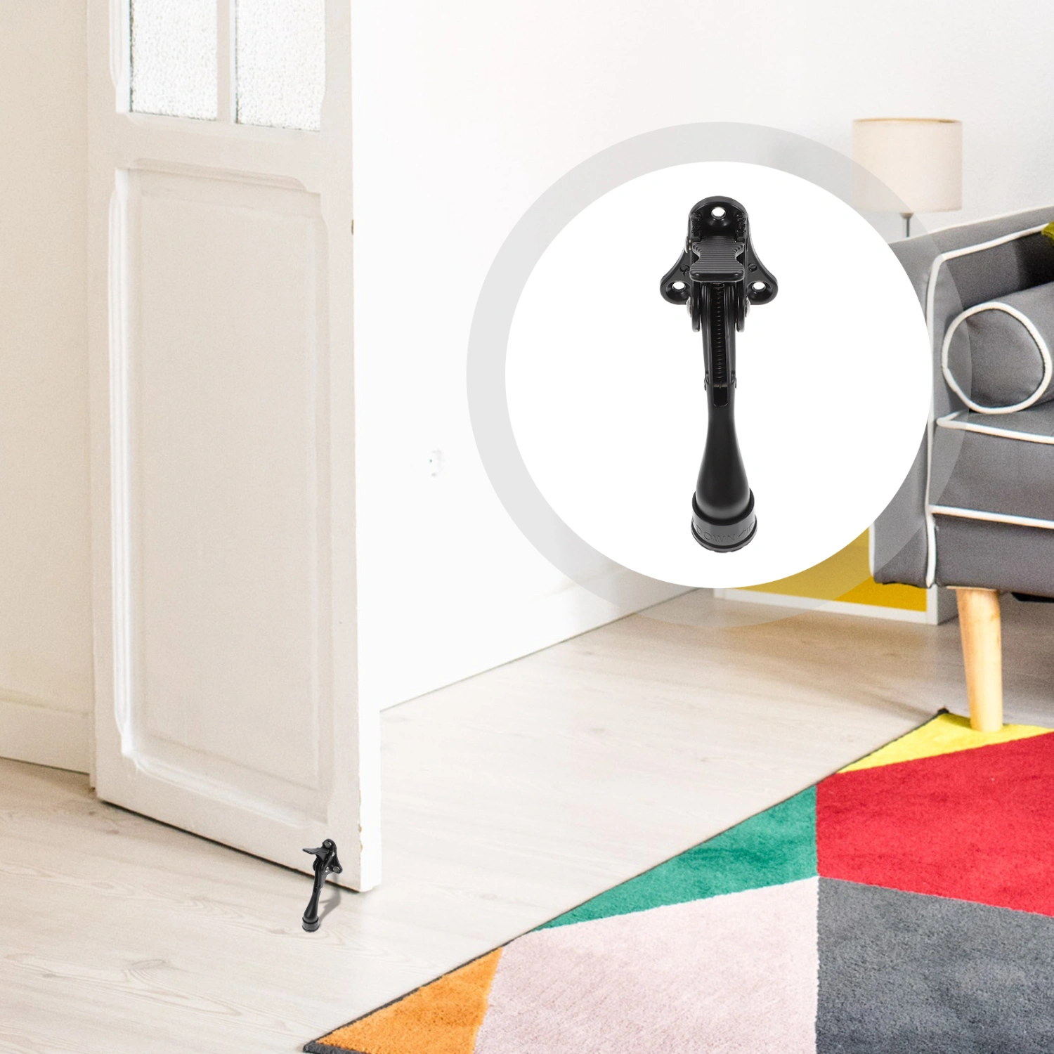 Adjustable Door Stopper Semi-automatic Step On Door Stoppers for Bottom Of Door