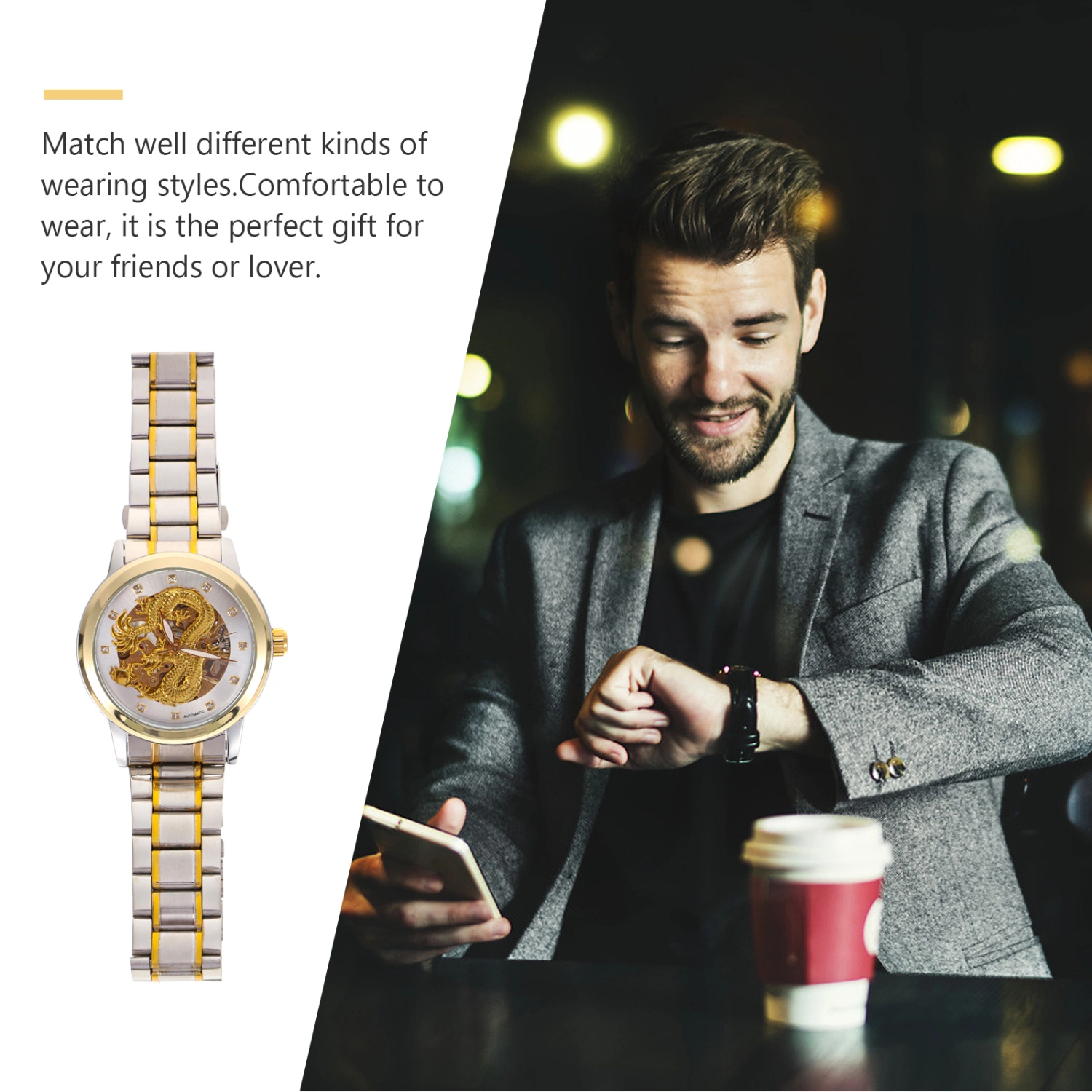 Multifunctional Men Watch Full-automatic Wrist Watch Waterproof Watches