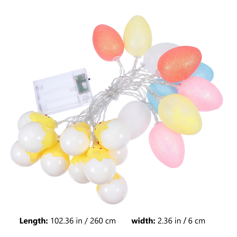 1 Set 20 LEDs Easter Egg Chick String Lamp Festival Party Light (No Battery)