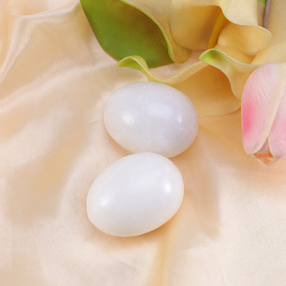 6pcs Natural Jade Yoni Eggs Pelvic Floor Muscle Massage Exercise Vaginal Exercise Tightening Balls for Pregnant Women Health Care (White Jade Egg)