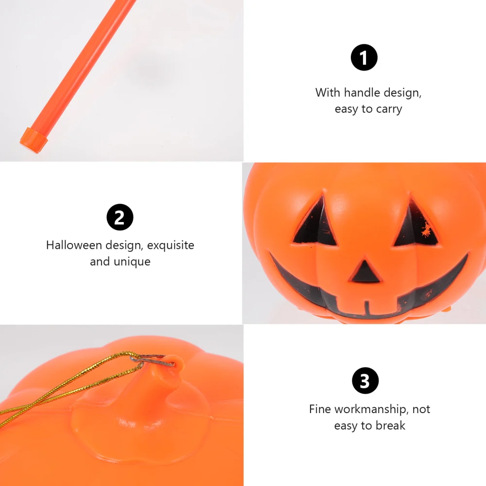 1Pc Holding Pumpkin Design Music Light For Halloween Pumpkin Light (Orange)