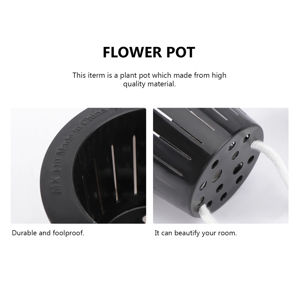 Creative Automatic Watering Succulent Plant Pots Round Plastic Flower Pot Self-watering Planter for Home Office Garden (Outside Caliber 11cm)