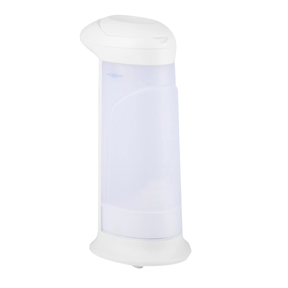 19.5x9.3cm Automatic Soap Dispenser Plastic Sensor Bath Liquid Bottle for Hotel Home without Battery (White)