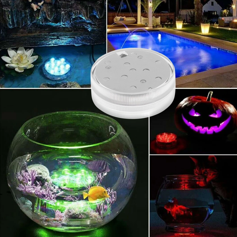 LED ABS Underwater Knob Light Waterproof Fish Tank Light No Battery Included