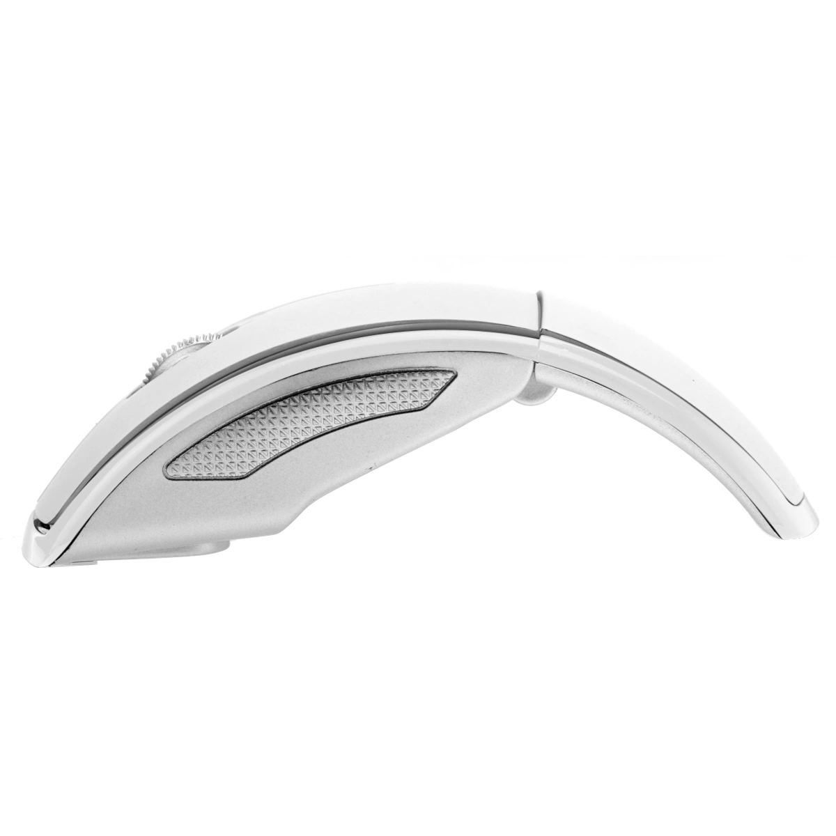 Ultra-thin 2.4GHz Wireless Folding Foldable Arc Optical Mouse with USB Receiver for PC /Laptop /MacBook (White)