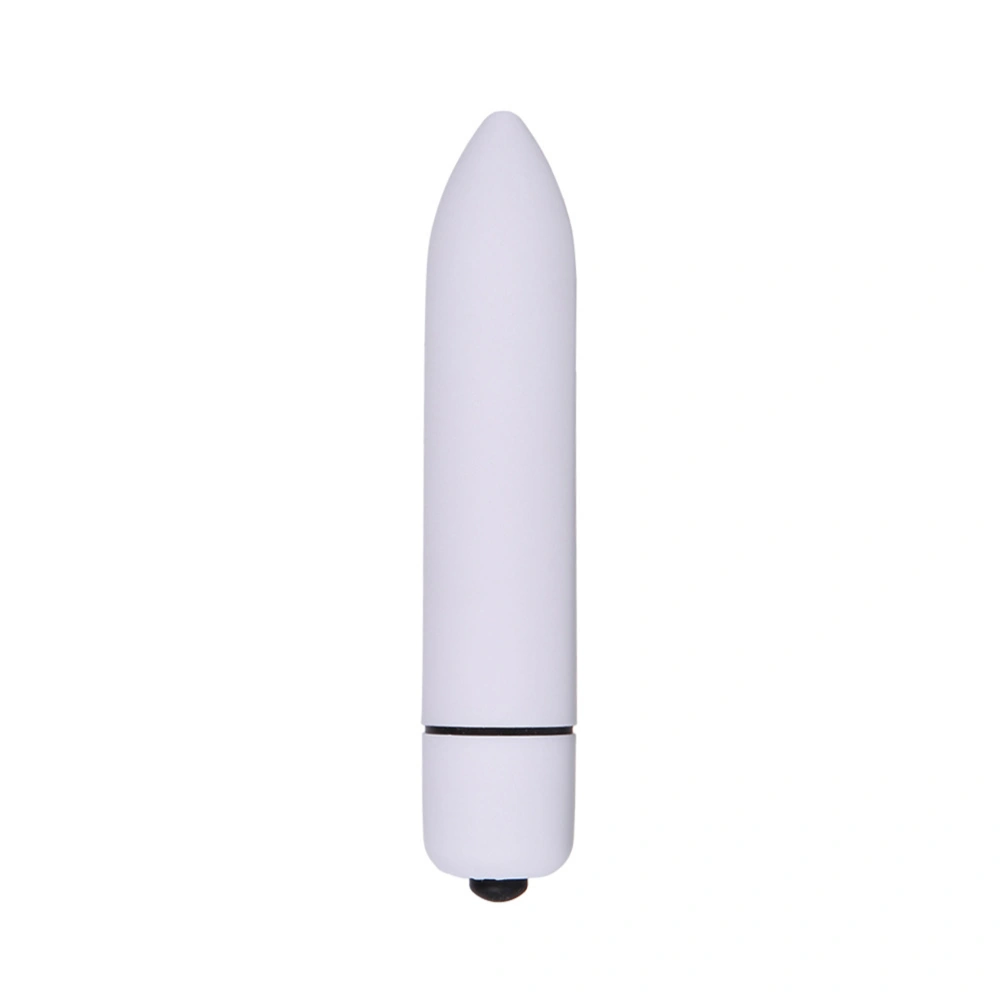 Electric Handheld Vibrator 10 Portable Massager Quiet Vibration Tool Silicone Vibrating Sex Toy (White)