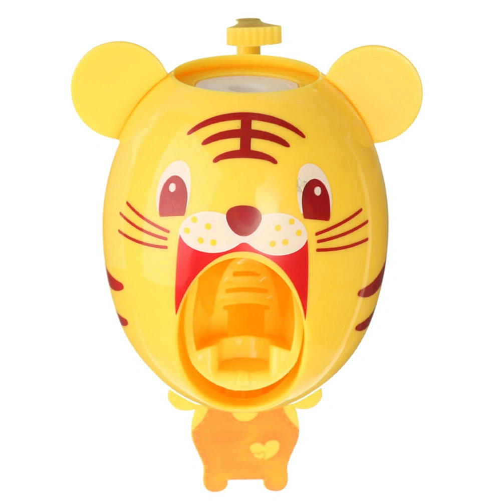 Cartoon Toothbrush Dispensers Children Hands Free Automatic Animal Toothpaste Squeezer Good Gift for Kids (Tiger)