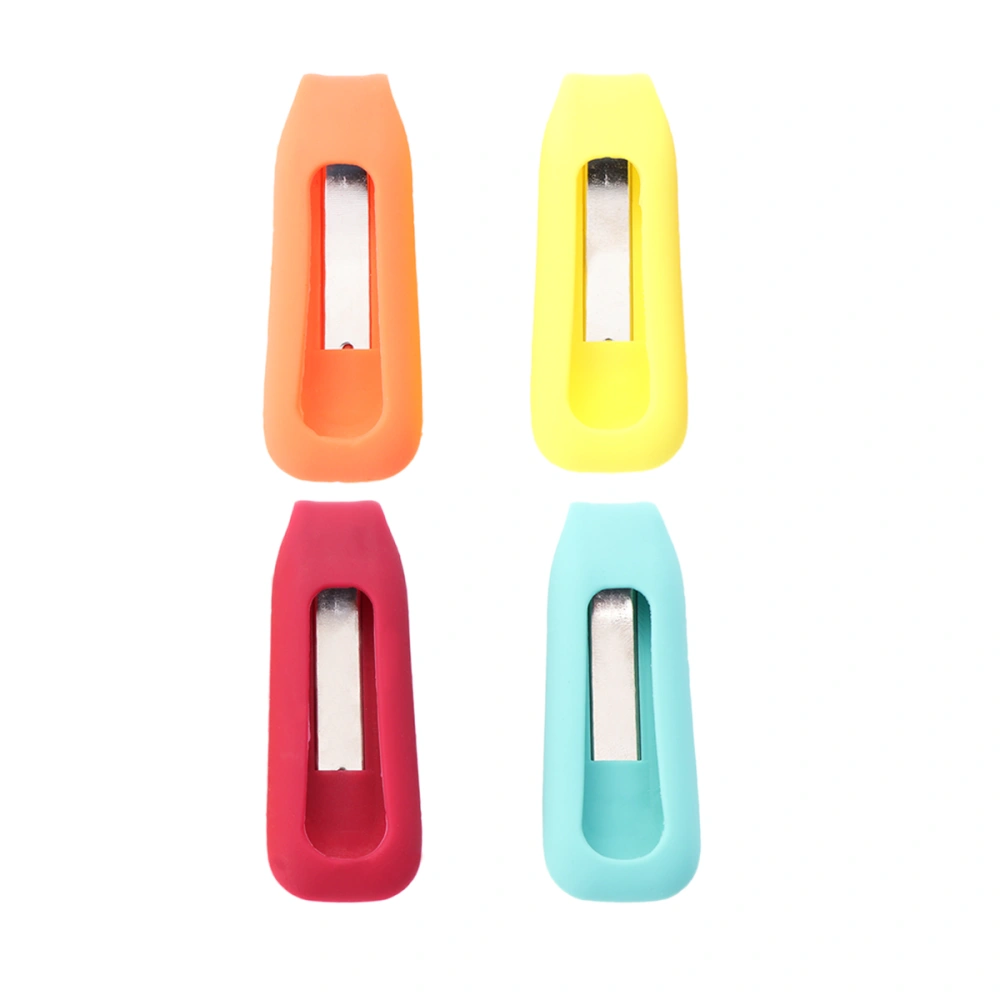 4 PCS Pedometer Silicone Clips Colorful Wireless Activity Plus Sleep Replacement Clips Holders for Fitbit One