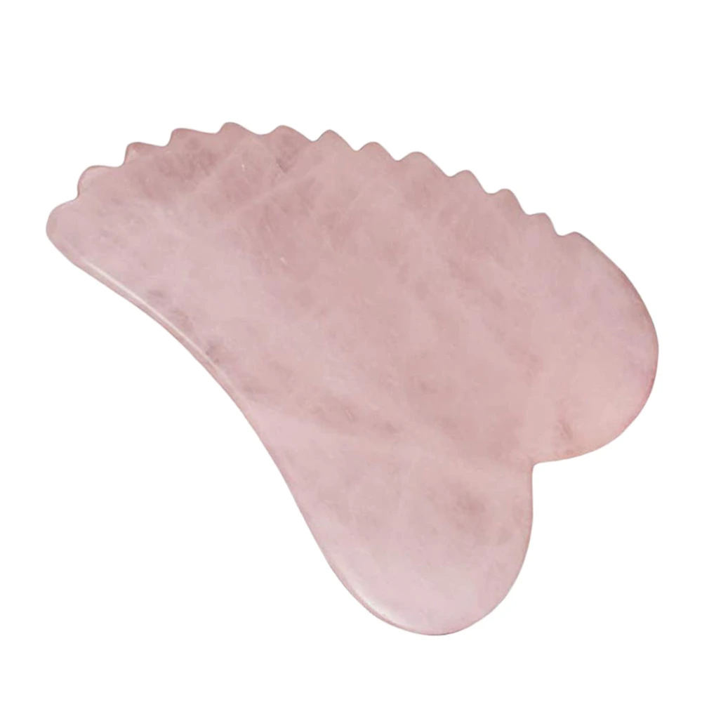 Natural Scraping Plate Exquisite Massaging Board Massage Tool Beauty Skin Care Tool for Women Female (Pink)