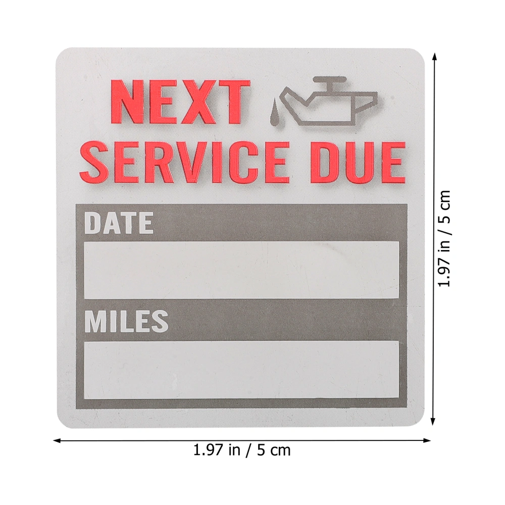 2 Rolls Car Oil Change Service Remind Sticker Maintenance Service Label Sticker