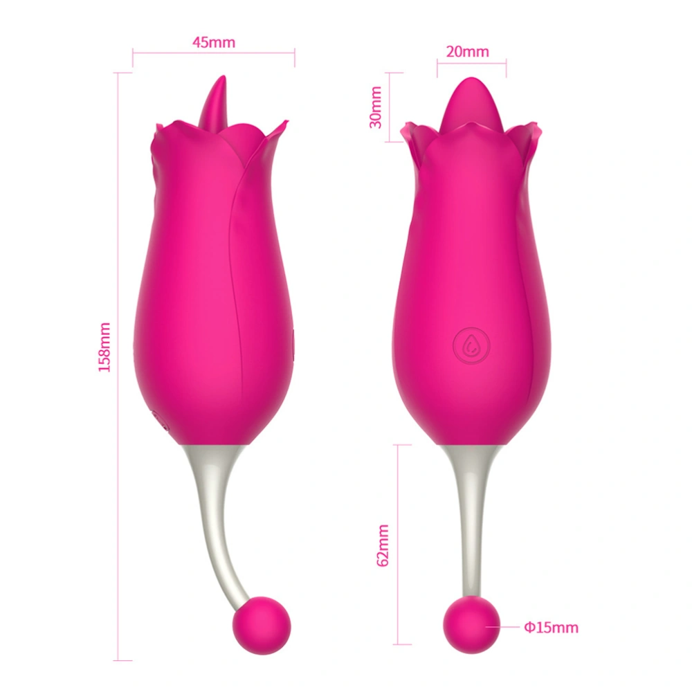 1Pc Clitoral Vibrator Women Sexual Vibrator Massager Masturbation Supply (Rosy)