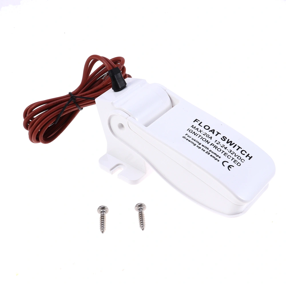 12V Automatic Electric Boat Machine Bilge Pump Float Switch Water Level Controller Flow Sensor Switch Float Switch A05-202001 White