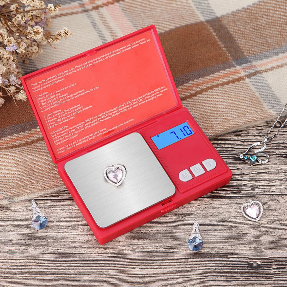 1pc Mini Electronic Scale Precise Digital Scale Weighing Machine Jewelry Scale for Home Shop Dorms without Battery (500g/0.01g)