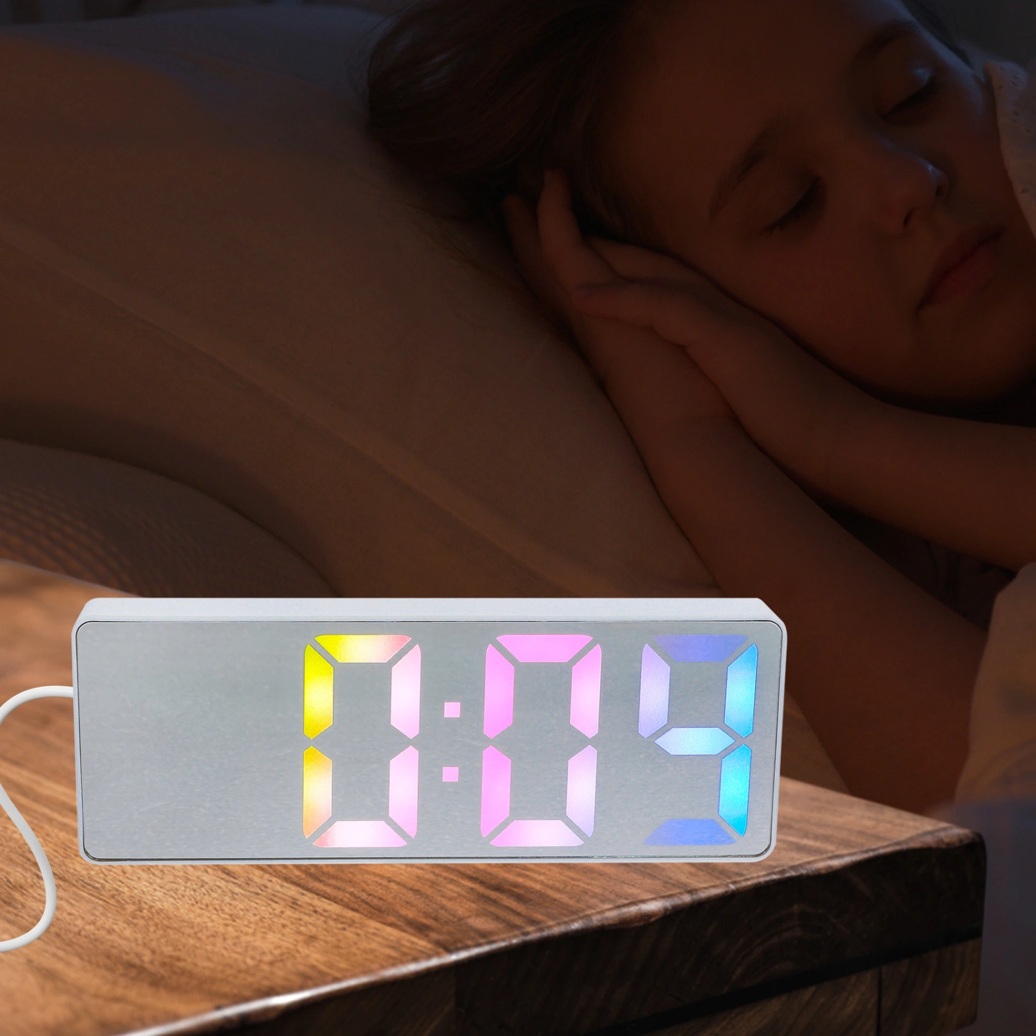 Bedrooms Digital Alarm Clock Large LED Display Alarm Clock Electric Alarm Clock