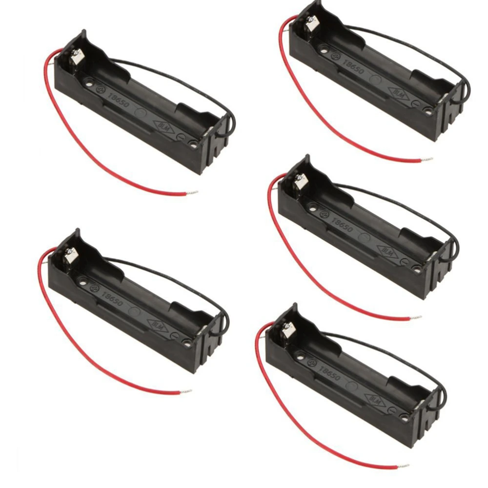 5Pcs DIY battery storage box case holder for 3.7V 18650 Lithium batteries