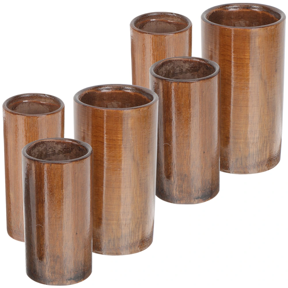 6Pcs Cupping Therapy Tools Chiness Traditional Bamboo Cupping Cups Bamboo Cupping Cans