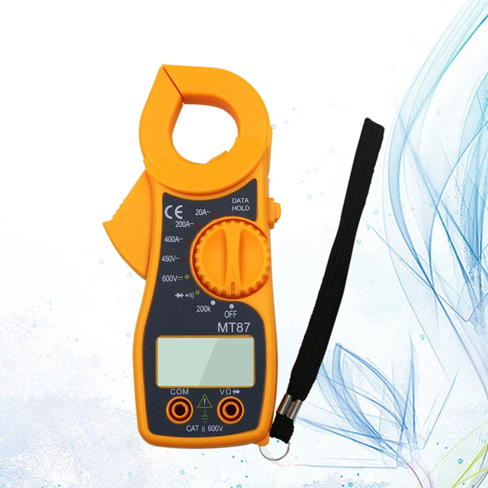 MT87 Digital Multimeter Amper Clamp Meter Current Clamp Pincers Current Voltage Tester (Orange)