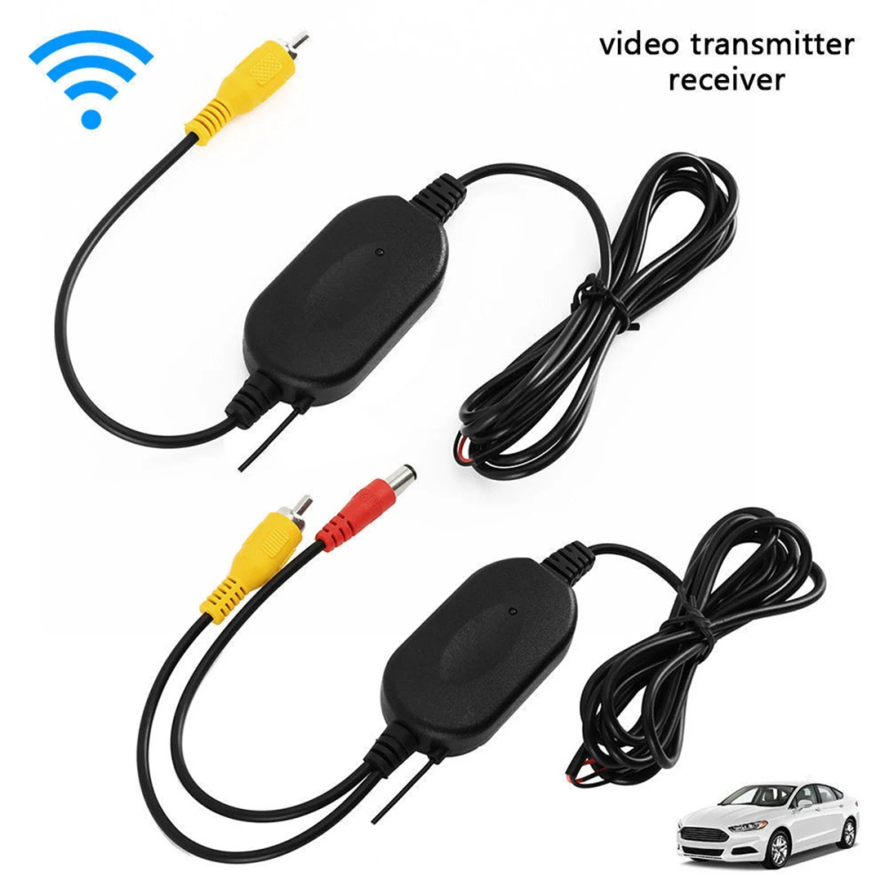 2.4G Wireless Video Transmitter & Receiver for 12V Car Rear Backup View Camera