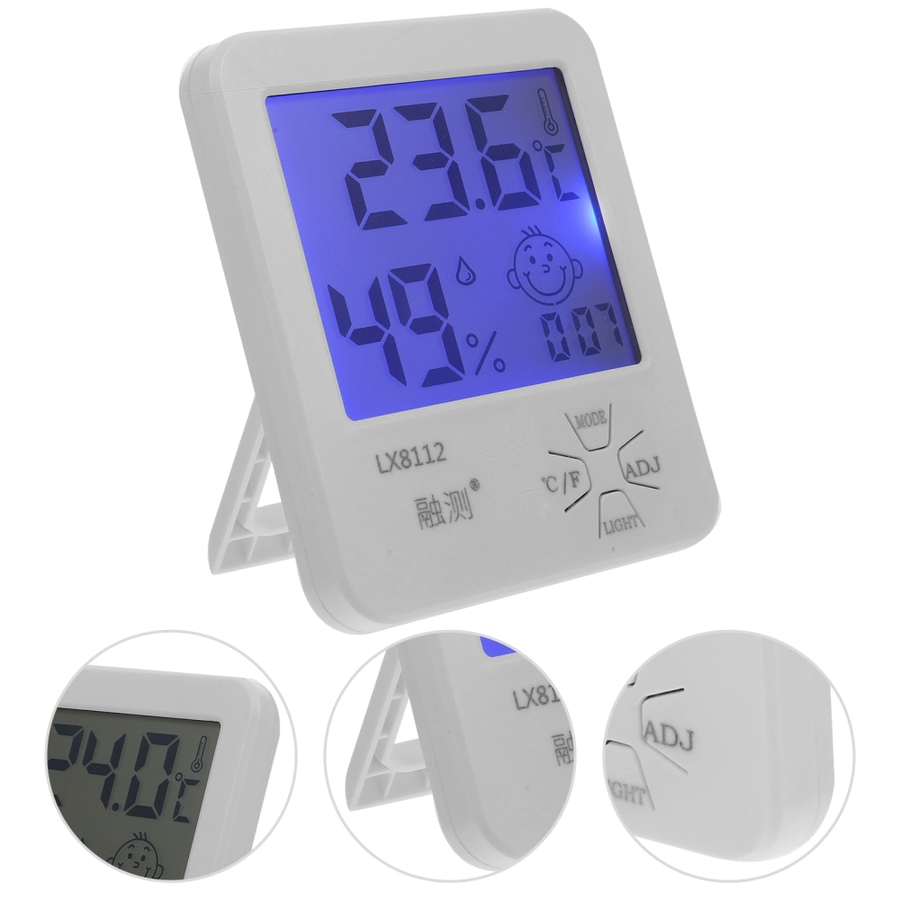 1 Pc Accurate Hygrometer Multipurpose Thermometer without Battery (White)