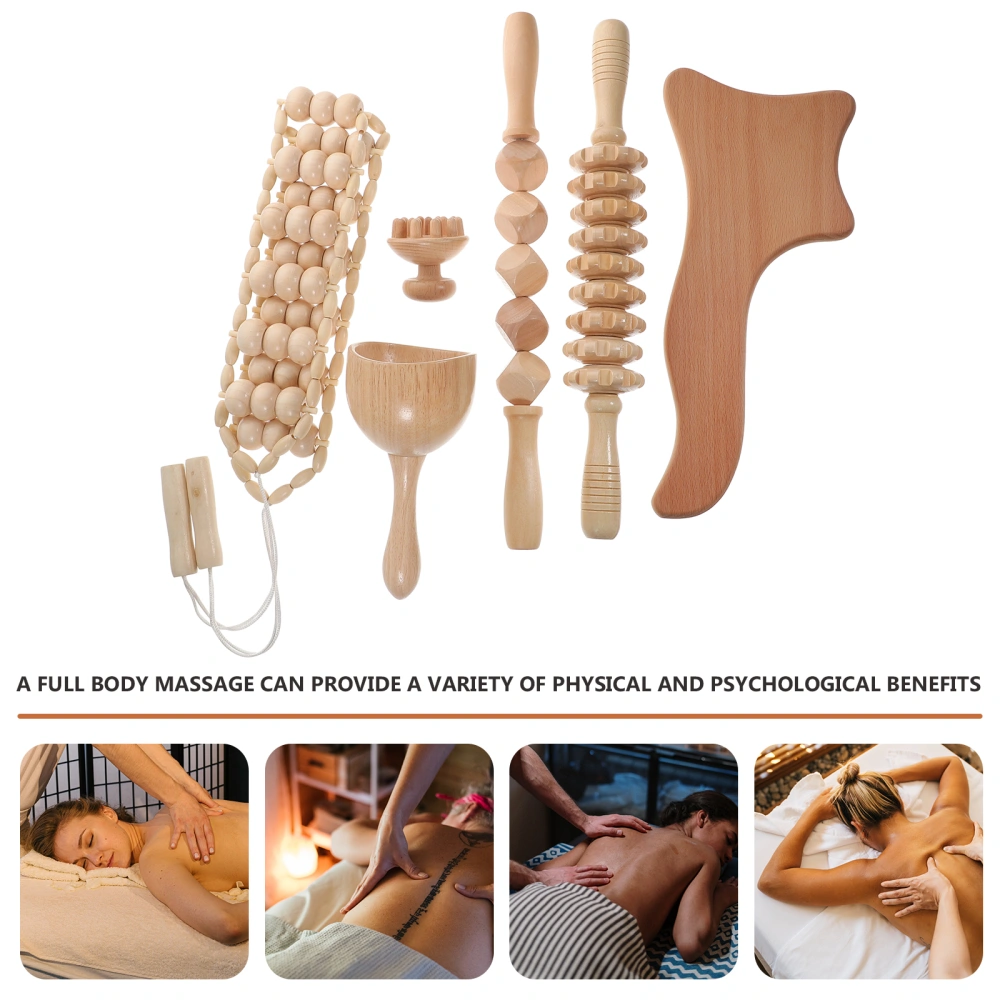 5pcs Portable Massaging Sticks Foot Massagers Wooden Relax Tools Wood Acupoint Massagers