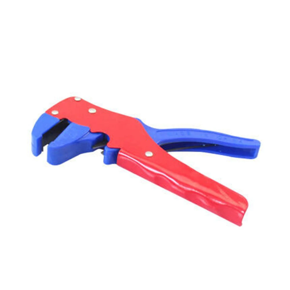 Adjustable Automatic Cable Wire Stripper with Cutter 0.2-3mm Square Meter Duckbill Bend Nose Bolt Clippers Wire Stripping Tool (Red and Blue)