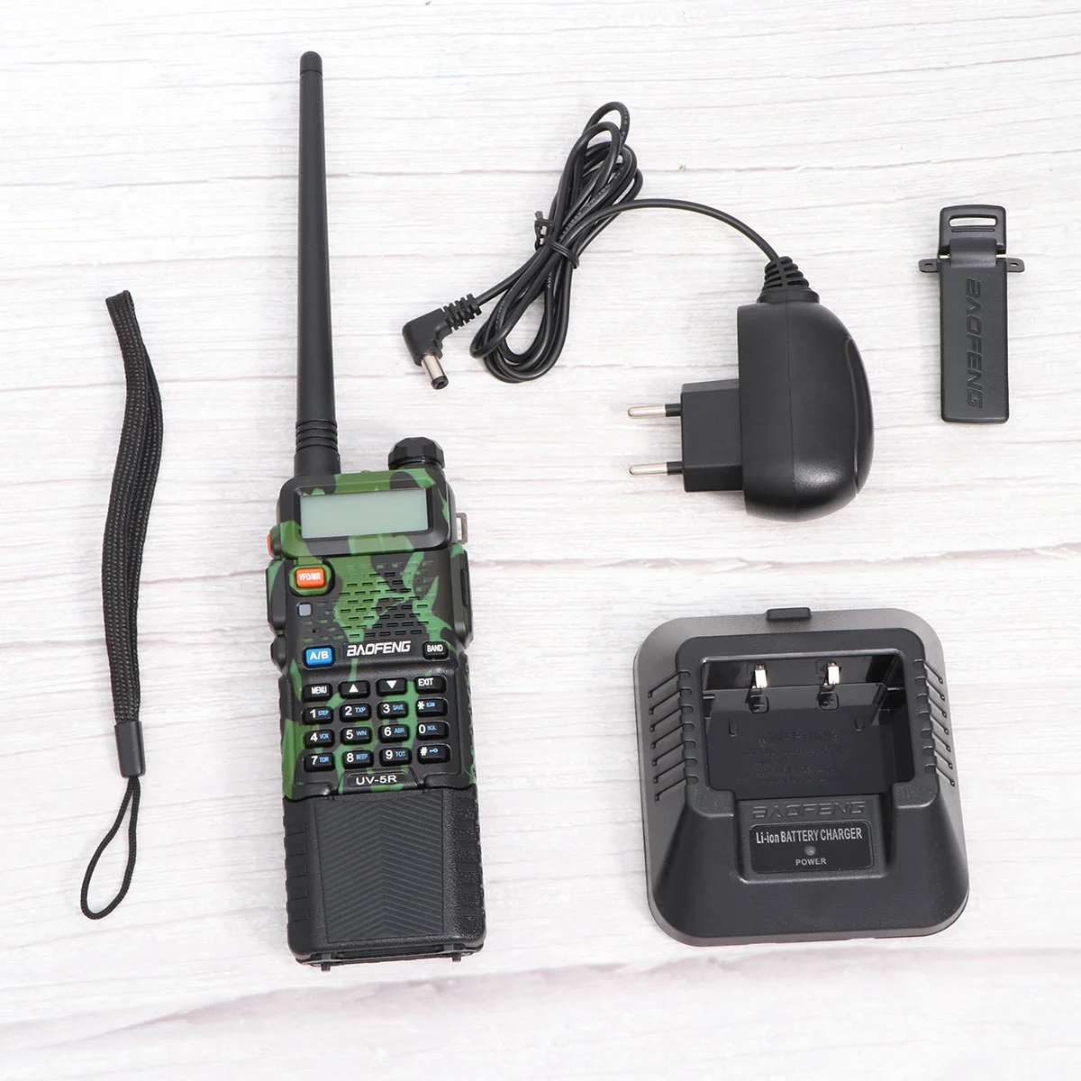 Wireless Handheld Walkie Talkie Dual Band Amateur Two Way Radio UHF/VHF 136-174/400-470Mhz FM Transceiver with EU Plug