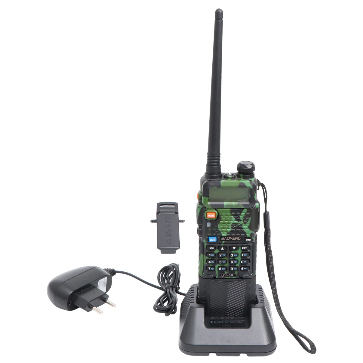 Wireless Handheld Walkie Talkie Dual Band Amateur Two Way Radio UHF/VHF 136-174/400-470Mhz FM Transceiver with EU Plug