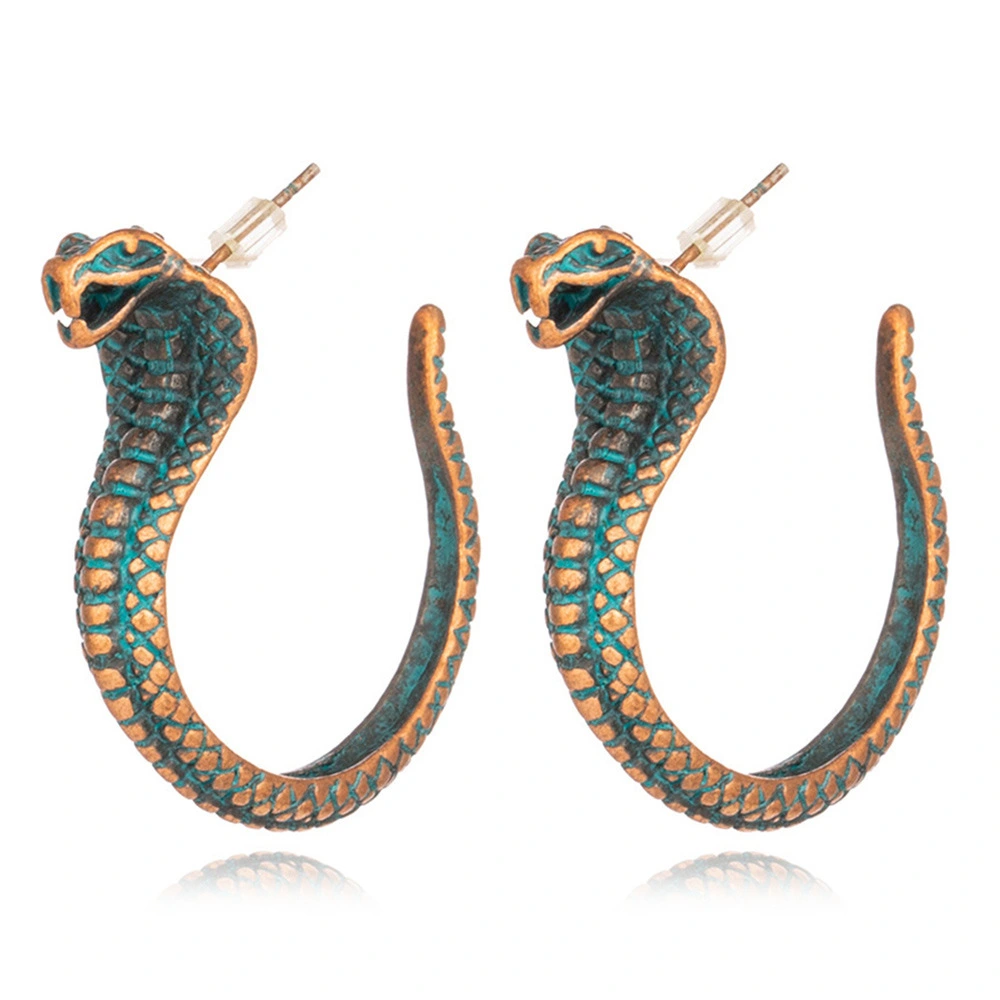 Personality Exaggerated Punk Style Jewelry Snake Earrings Fashion Trend Earrings Jewelry