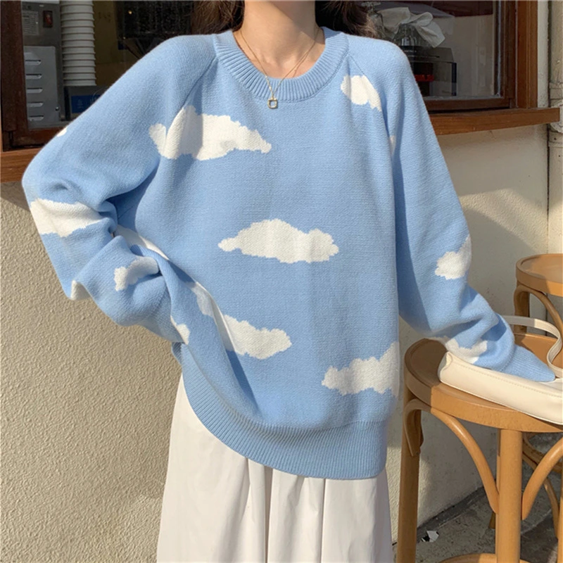 Lovely Chic Simple Soft Loose Sweaters Women Harajuku Autumn Teens Knitwear Casual Fashion Korean Girls Pullover