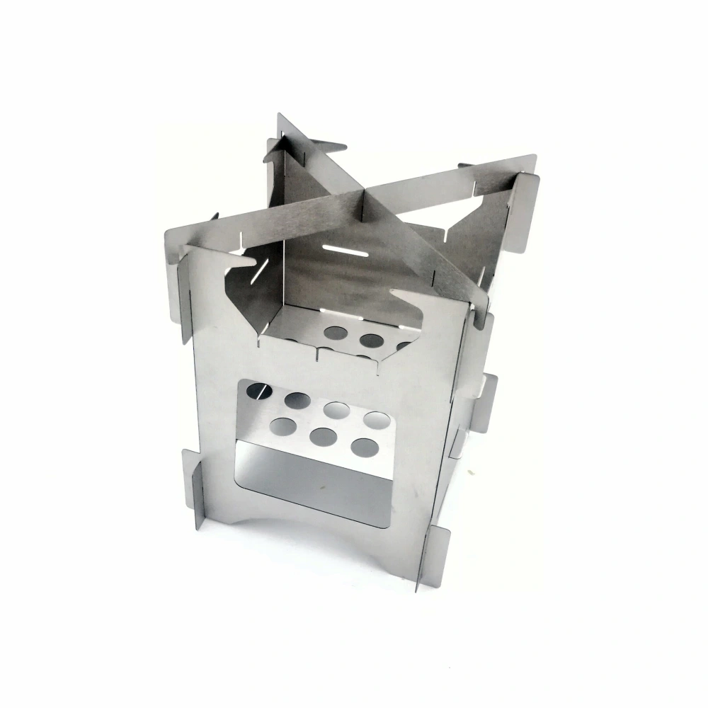 Outdoor Camping Stainless Steel Folding Firewood Stove