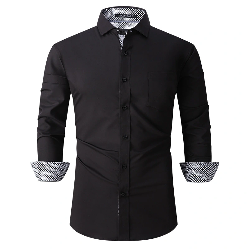 Solid Color Casual Breathable Non-ironing Men's Shirt