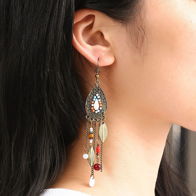 Women's Fashion Retro Bead Earrings