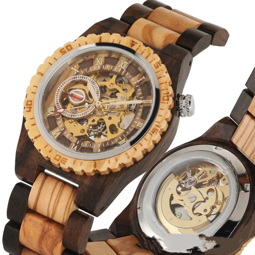 Mechanical Creative Wooden Watch Men's Fashion Casual Watch