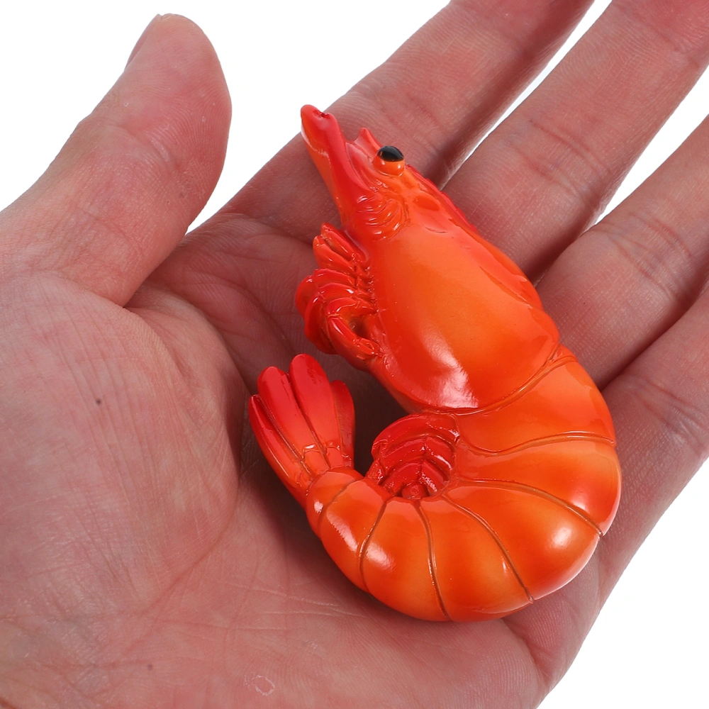 Artificial Shrimp Model Refrigerator Magnet Lobster  Magnet Lifelike Shrimp Decor