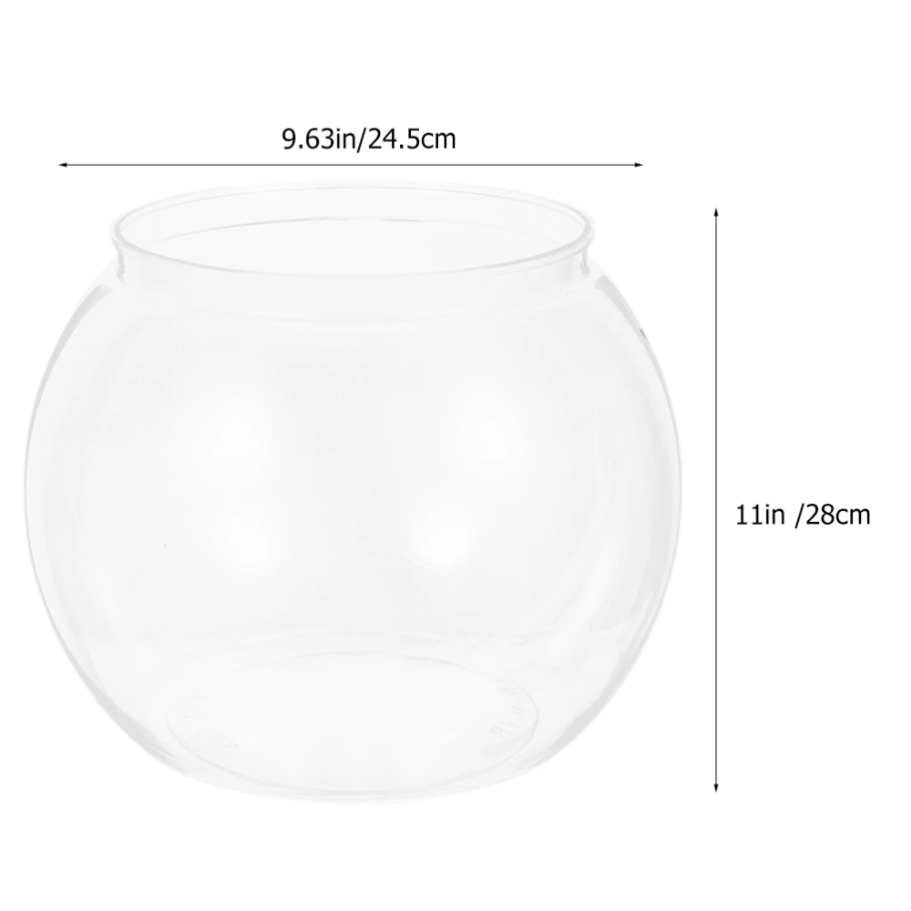 Fish Bowl Plastic Transparent Small Aquarium Small Fish Tank Fish Bowl for Betta Fish Goldfish