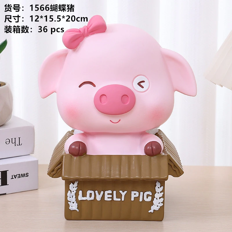 Pig Piggy Bank Cartoon Cute Piggy Bank Pig Money Bank Coin Box Saving Coin Box