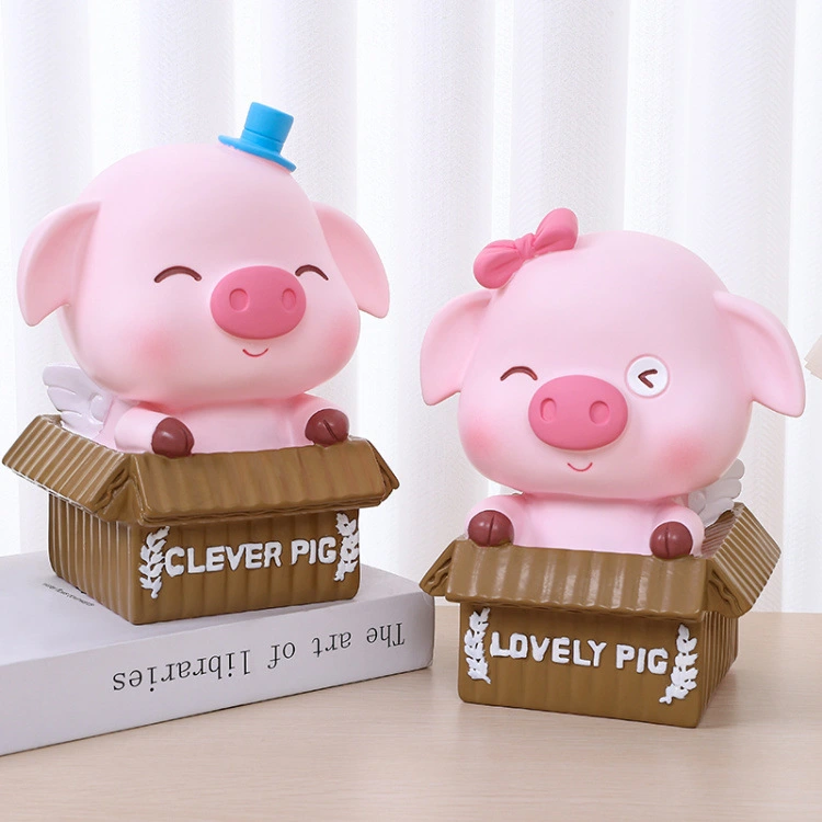 Pig Piggy Bank Cartoon Cute Piggy Bank Pig Money Bank Coin Box Saving Coin Box