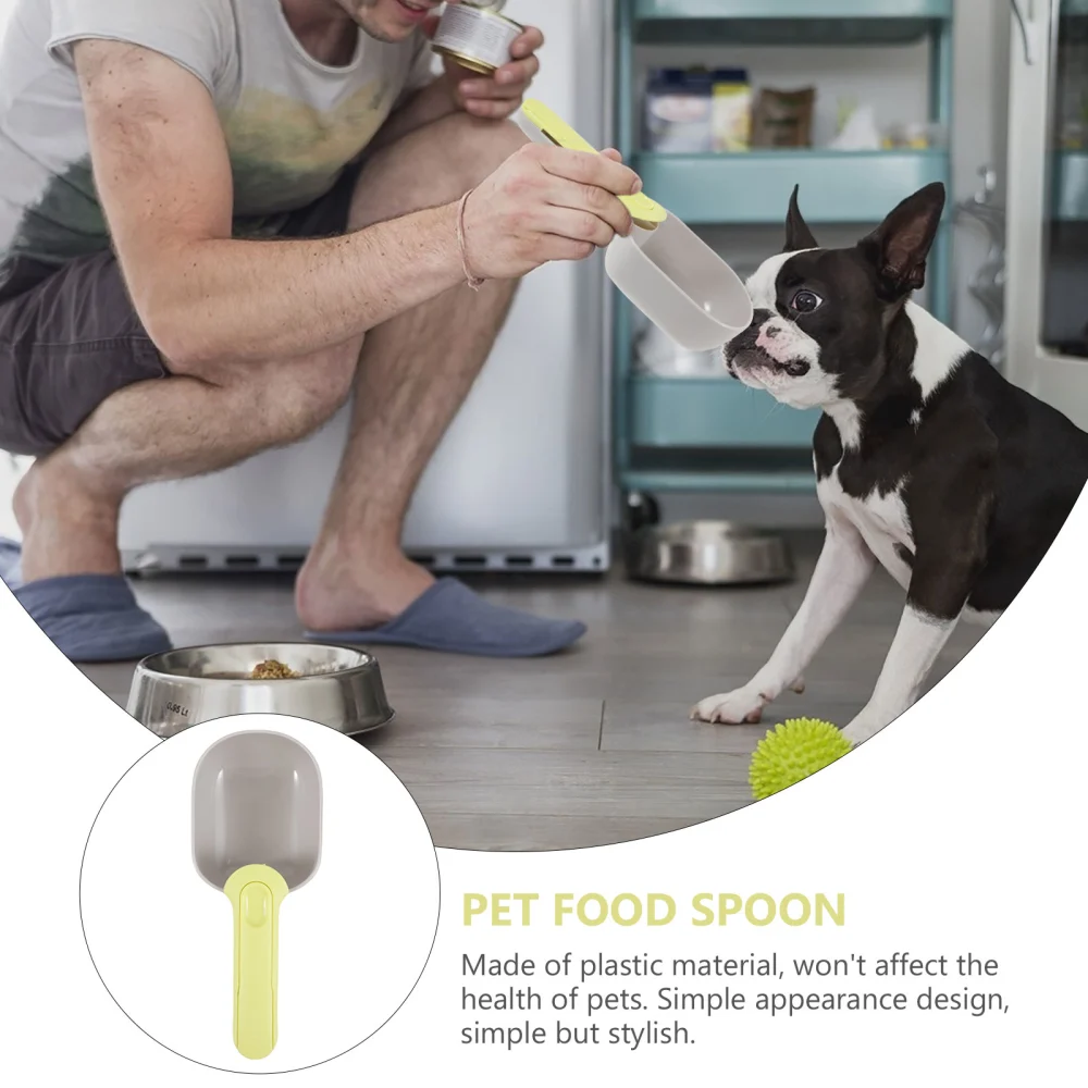 Multifunctional Spoon  Small Plastic Pet Food Spoon Mini Spatula Plastic Pet Food Scoop