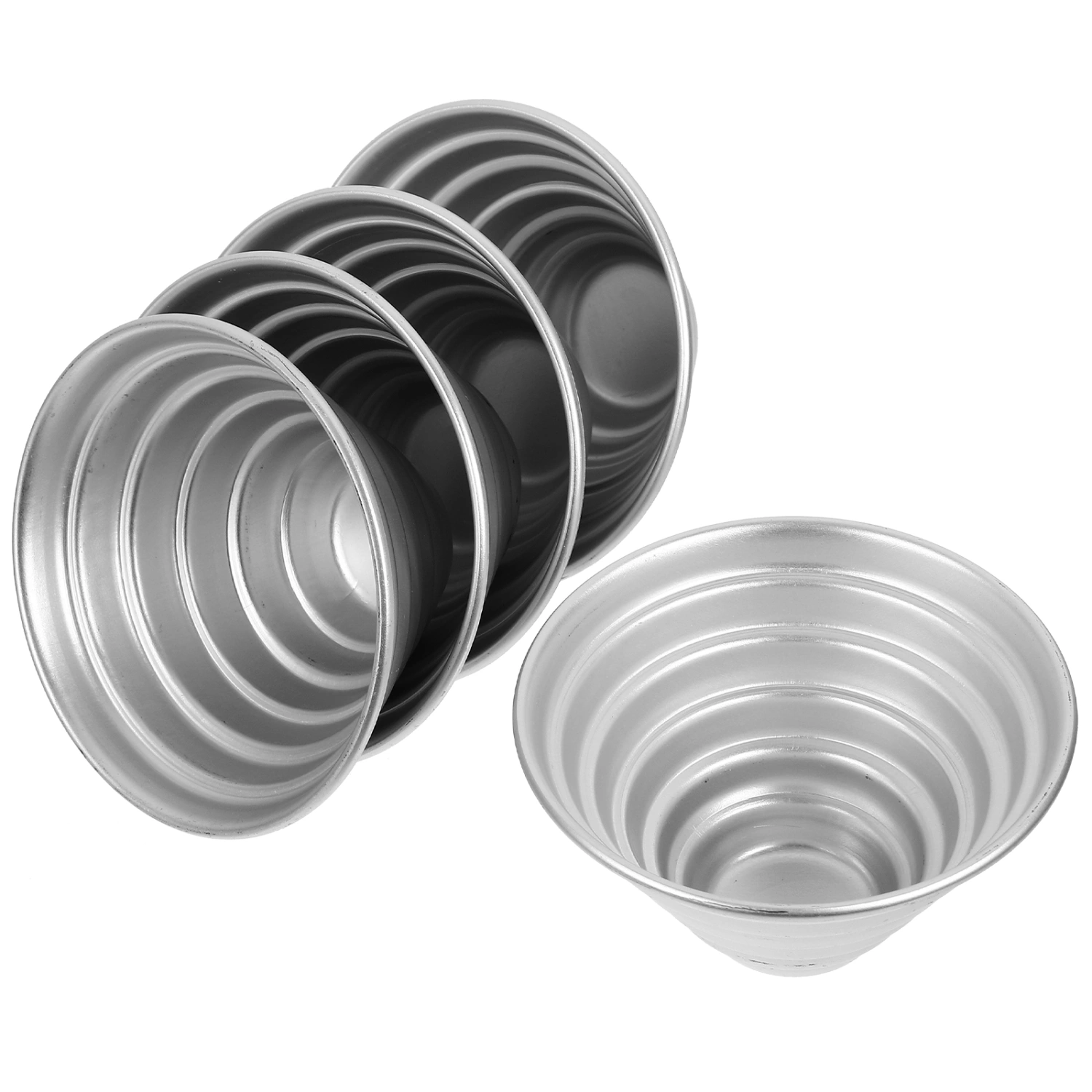 5pcs Multi-function Baking Mold Muffin Baking Mold Metal Reusable Cake Pan Nonstick Muffin Mold Baking Tool