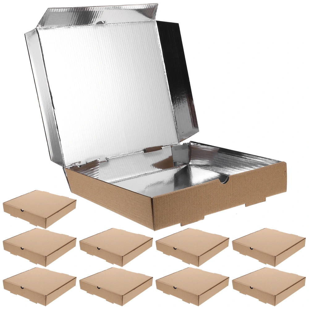 10Pcs Takeaway Pizza Box Restaurant Pizza Wrapping Serving Box Thicken Pizza Wrapping Container