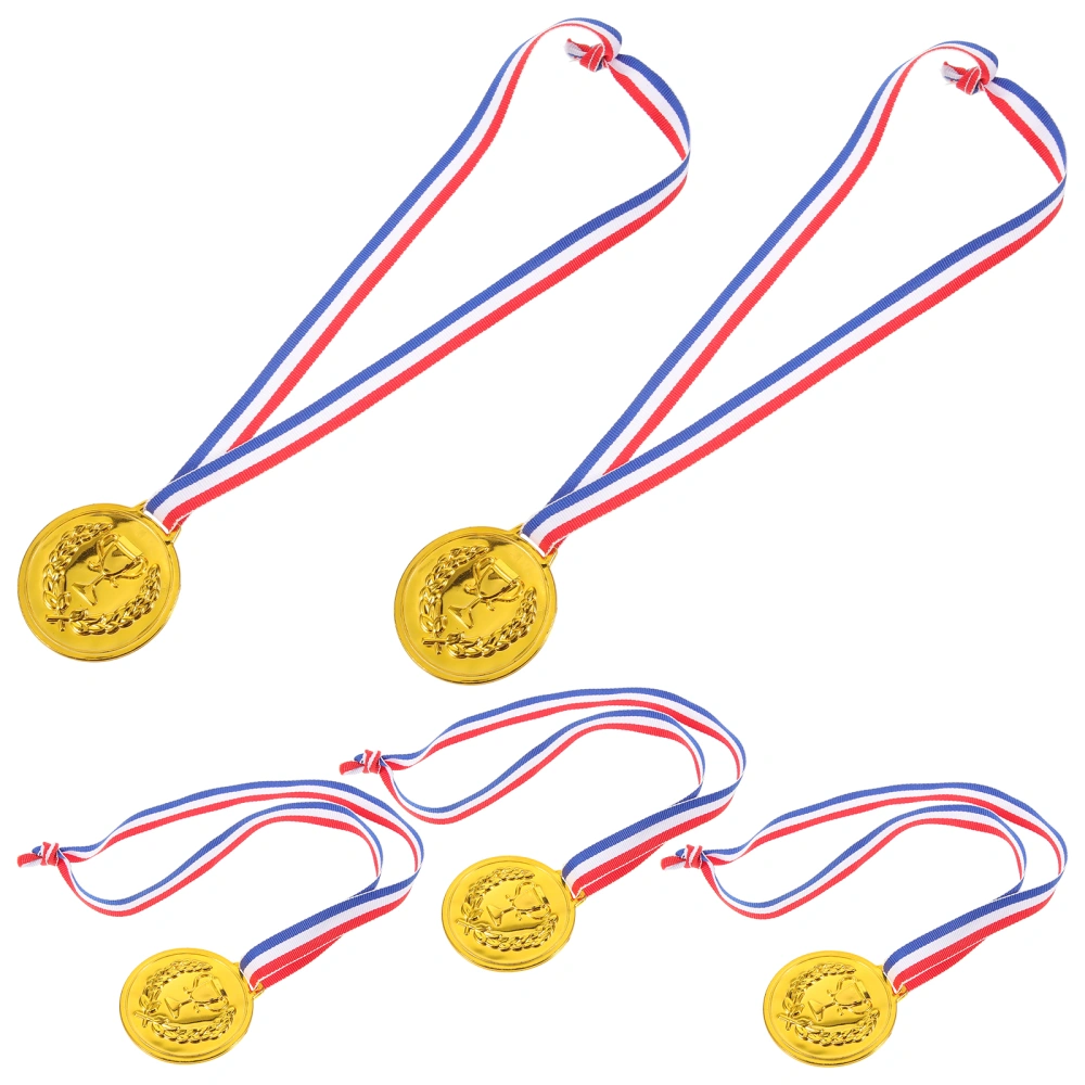 5Pcs Kids Medal with Lanyard Award Medals Sports Match Medals Awards Medals for Sports Rewarding