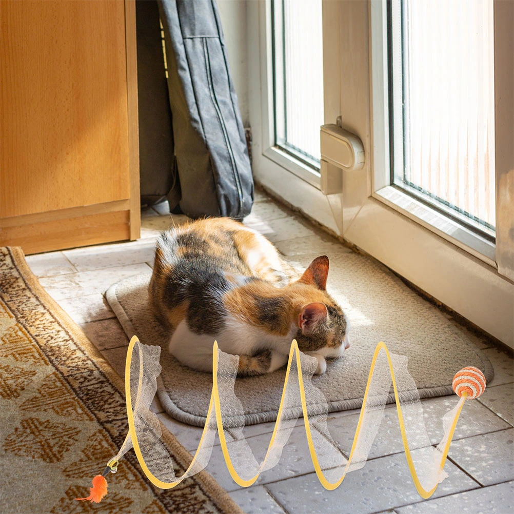 2Pcs Interactive Cat Toys Cat Kicking Toys Home Cat Tunnel Playing Toy Kitten Accessory
