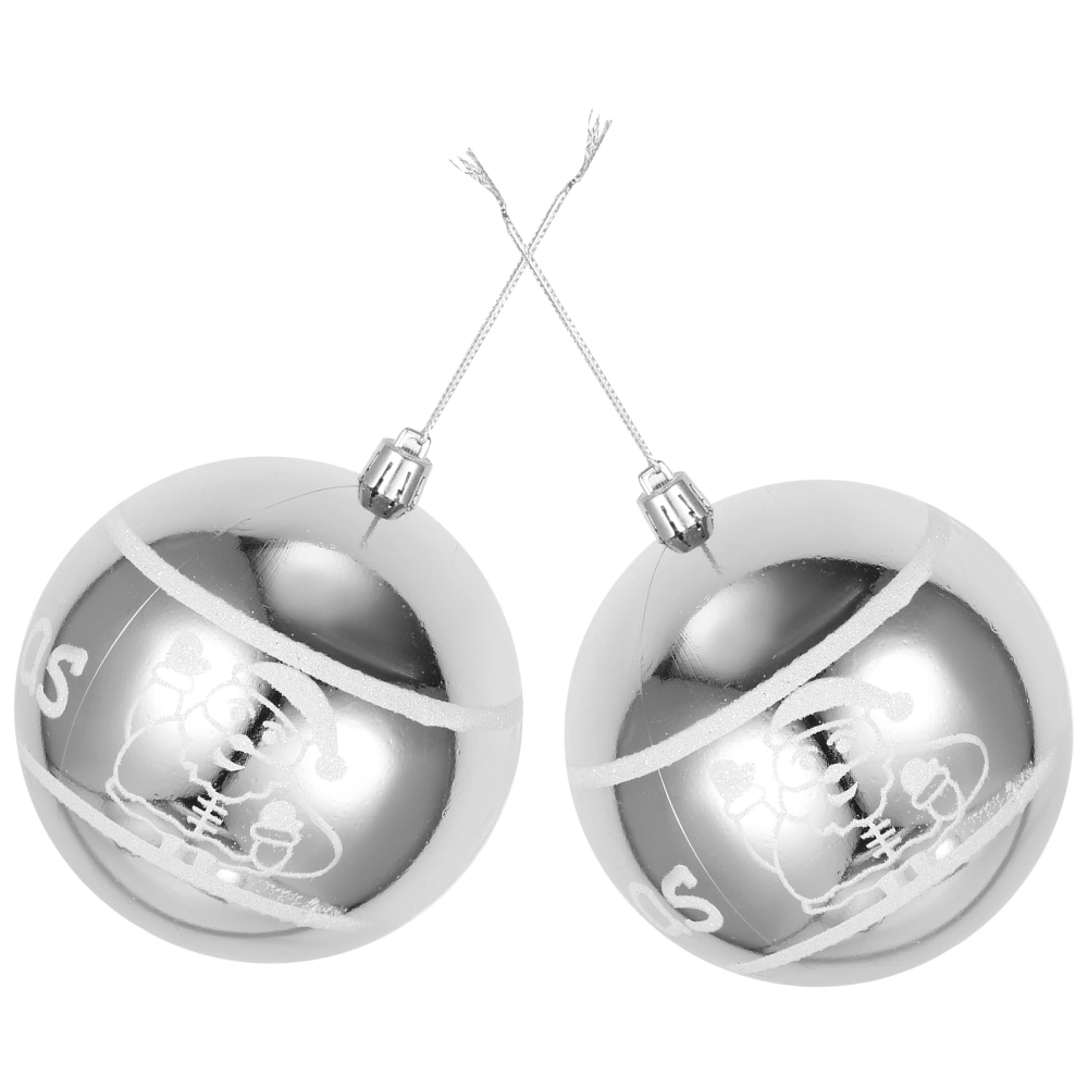 2pcs Christmas Ball Hanging Ornaments Christmas Ball Pendants Christmas Tree Hanging Ornaments